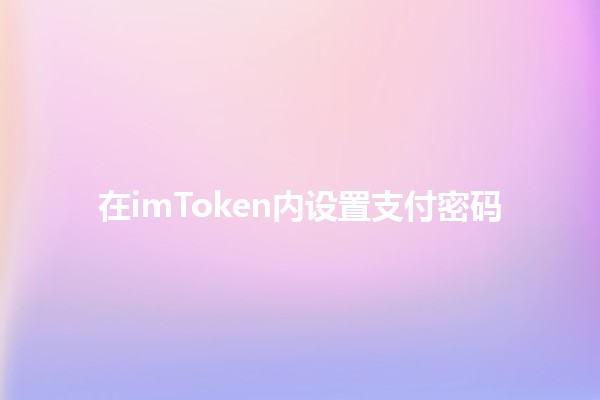 在imToken内设置支付密码 🔒💳