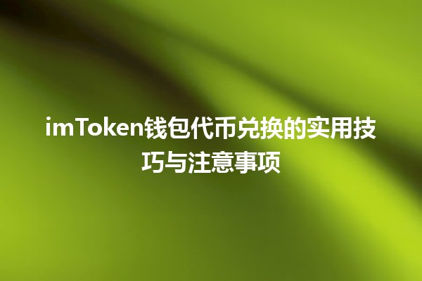 imToken钱包代币兑换的实用技巧与注意事项💰✨